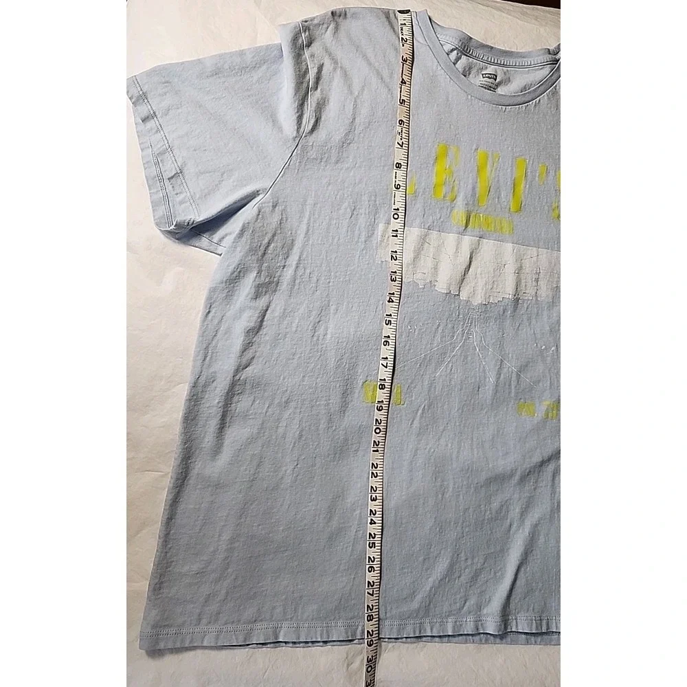 Graphic Levi's Men's 3XL 100% Cotton San Francisco, CA Box Tee Light Blue Retro